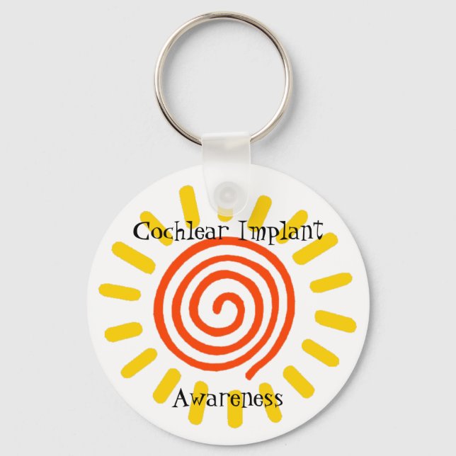 Cochlear Implant Awareness Keychain (Front)