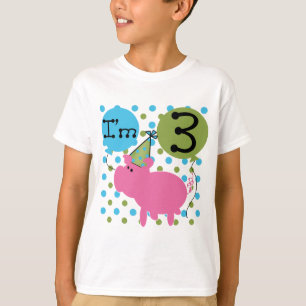 Cochon 3ème anniversaire Tshirts et cadeaux