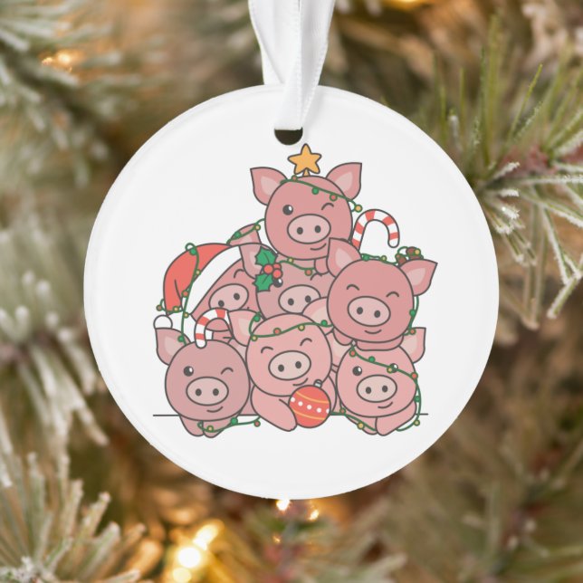 Cochon arbre de Noël drôle animal ornement de Noël (Arbre)