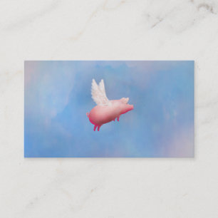 Cochon avec ailes cartes de visite