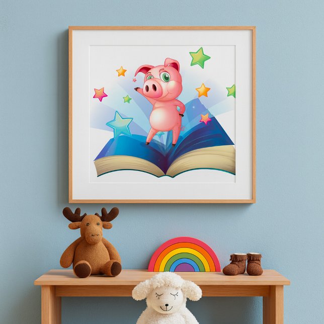 Cochon Dansant Sur Un Poster De Livre (Créateur téléchargé)