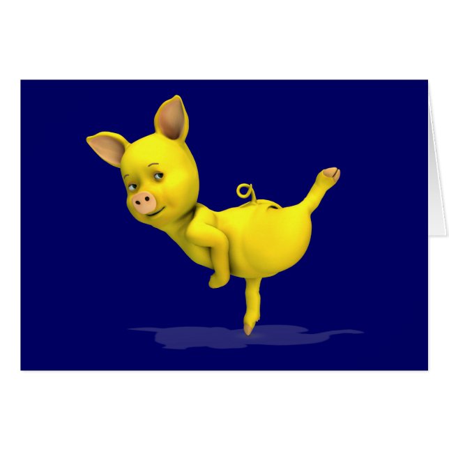 Cochon de danse jaune (Devant horizontal)