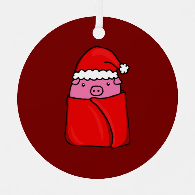 Cochon en couverture décoration de Noël (Recto)