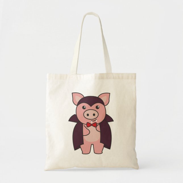 Cochon Halloween Cute Devil Vampire Sac fourre-tou (Devant)