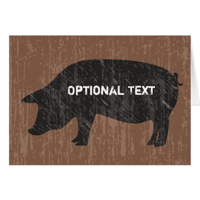 Cochon noir rustique (Devant Horizontal)