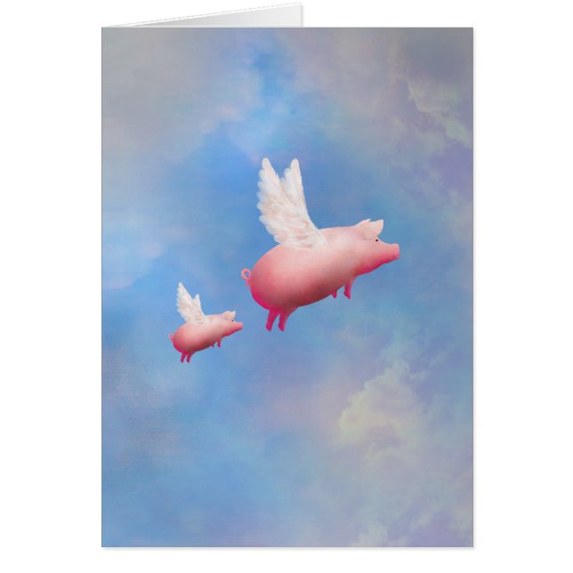 Cochon volant avec son porcelet (Devant)