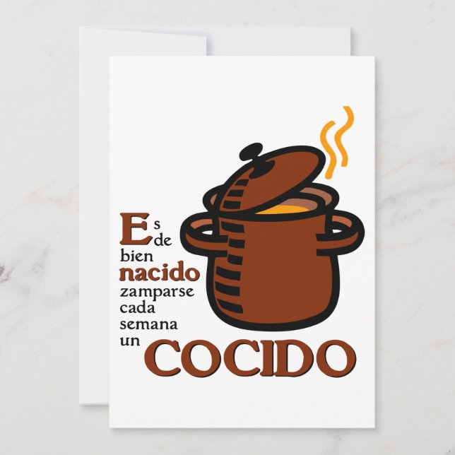 Cocido Invitation (Front)