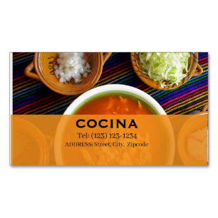 cocina editable business card
