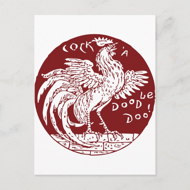 Cock-a-Doodle-Doo Postcard (Front)