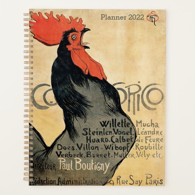 Cock-a-Doodle Doo, Rooster, Chicken, Poster Art Planner (Front)