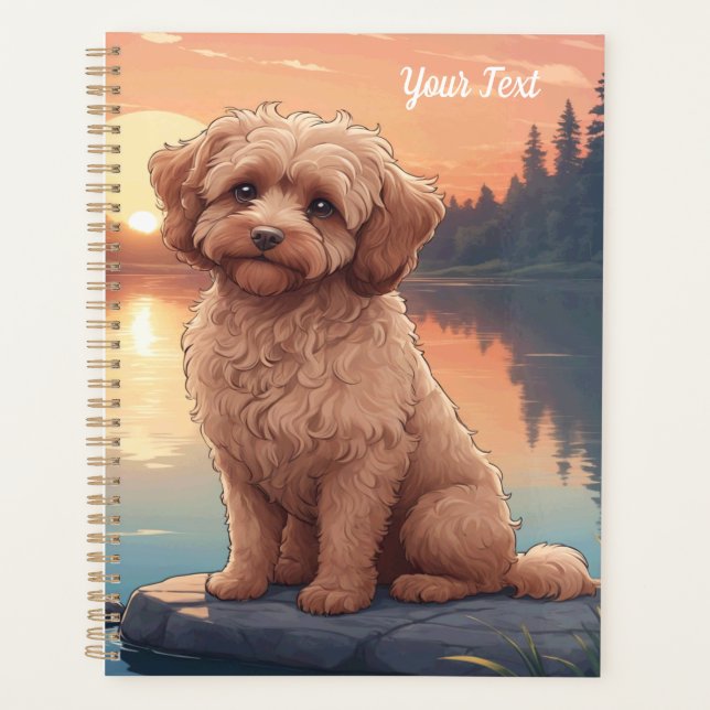 Cockapoo au bord d'un lac (Devant)