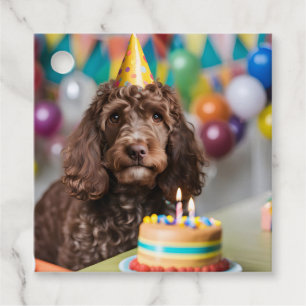 Cockapoo Birthday Party Favour Tags