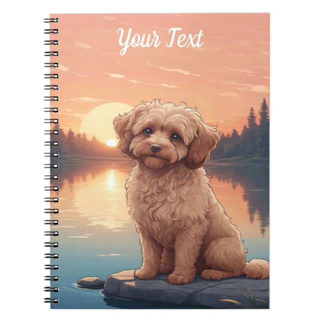 Cockapoo by Lake Notebook (Front)