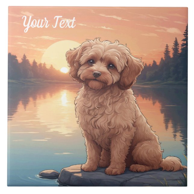 Cockapoo by Lake Tile (Front)