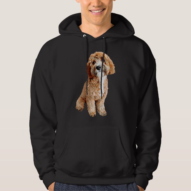 Cockapoo Cavapoo Spoodle Doodle Puppy Dog Hoodie (Front)