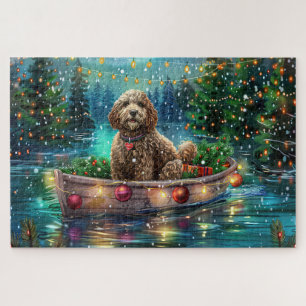 Cockapoo Christmas Festive Voyage Jigsaw Puzzle
