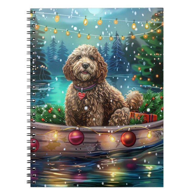 Cockapoo Christmas Festive Voyage Notebook (Front)