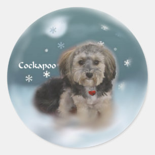 Cockapoo Christmas Gifts Classic Round Sticker
