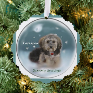 Cockapoo Christmas Gifts Ornament Card
