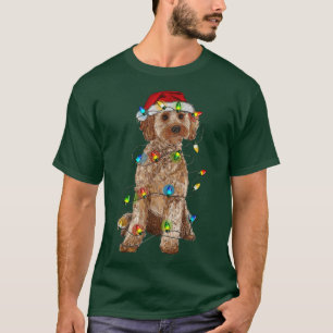 Cockapoo Christmas Tree Light Pajama Dog Lover Xma T-Shirt