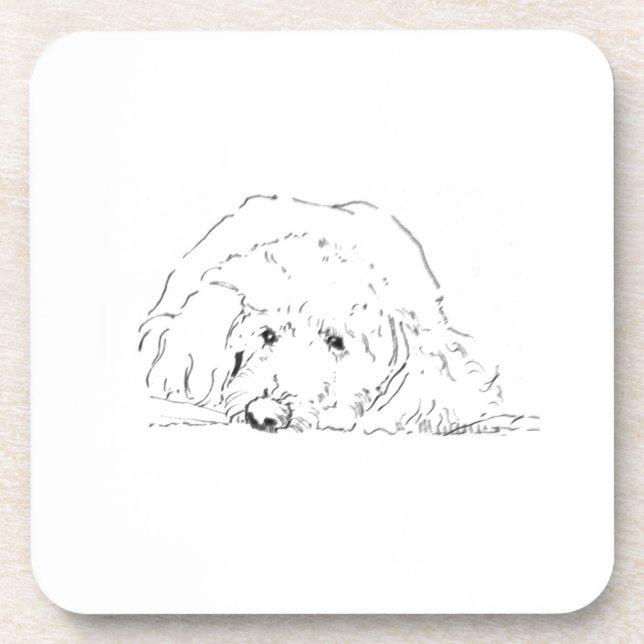 Cockapoo Coffee Mugs, Dog Lover Gift Ideas Coaster (Front)