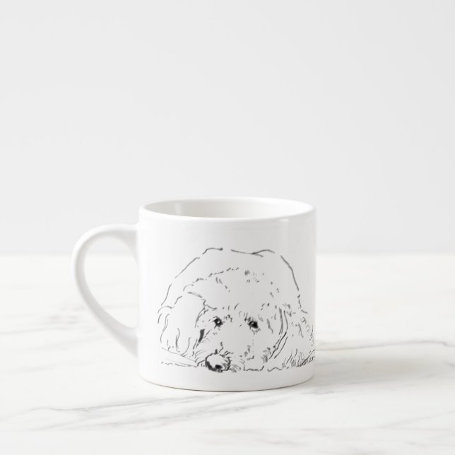 Cockapoo Coffee Mugs, Dog Lover Gift Ideas Espresso Cup (Left)