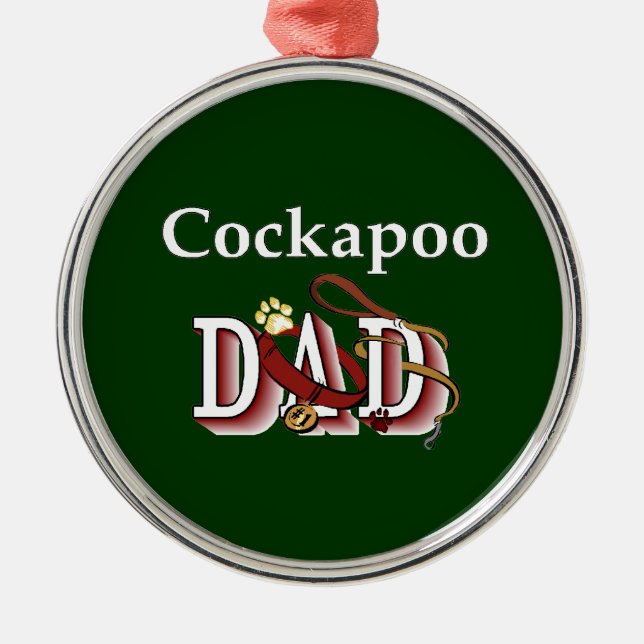 Cockapoo DAD Metal Ornament (Front)