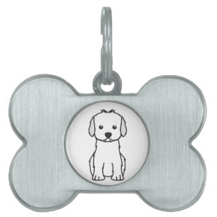 Cockapoo Dog Cartoon Pet ID Tag
