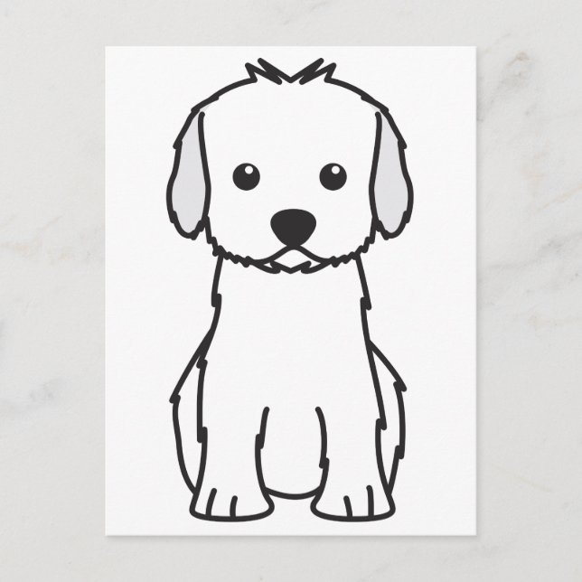 Cockapoo Dog Cartoon Postcard (Front)