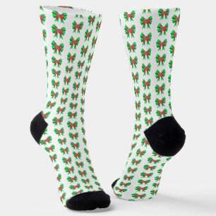 Cockapoo Dog Christmas Dog Bow Silhouette White Socks