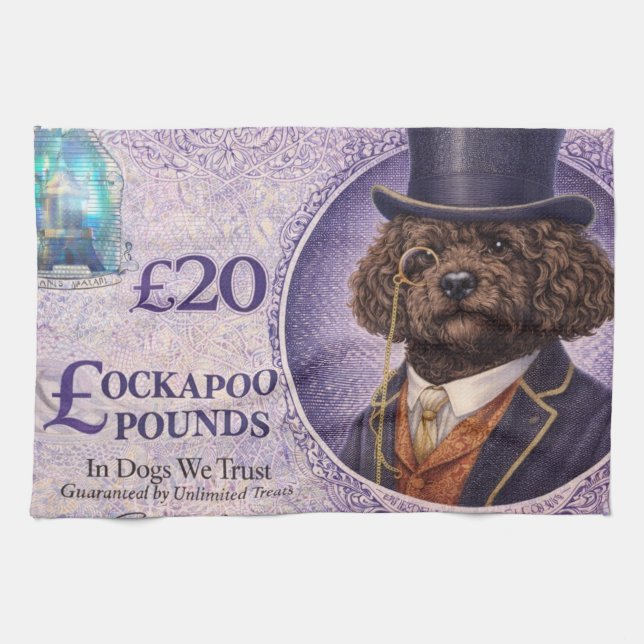 Cockapoo Dog Lover Gift Kitchen Towel (Horizontal)