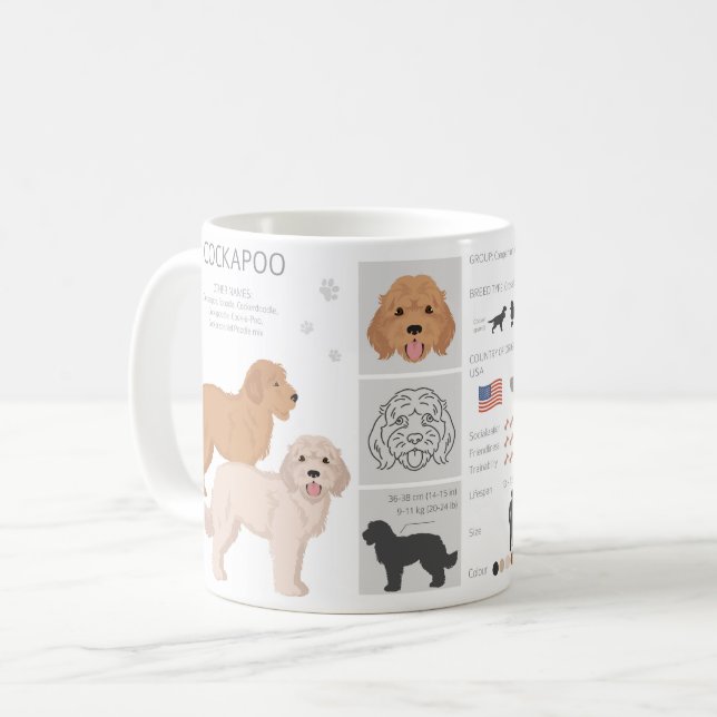 Cockapoo dog mix Coffee Mug (Front Left)