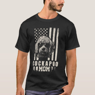 Cockapoo Dog Mom American Flag Gifts for Women Mam T-Shirt