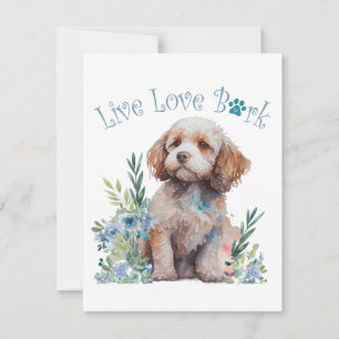Cockapoo Dog Mom Floral Card