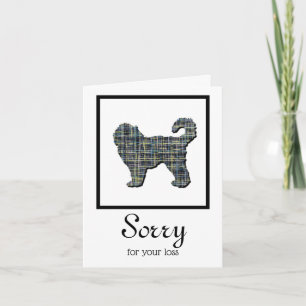 Cockapoo Dog Silhouette Pet Sympathy Card