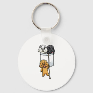 Cockapoo Dog Spoodle In Pocket Keychain