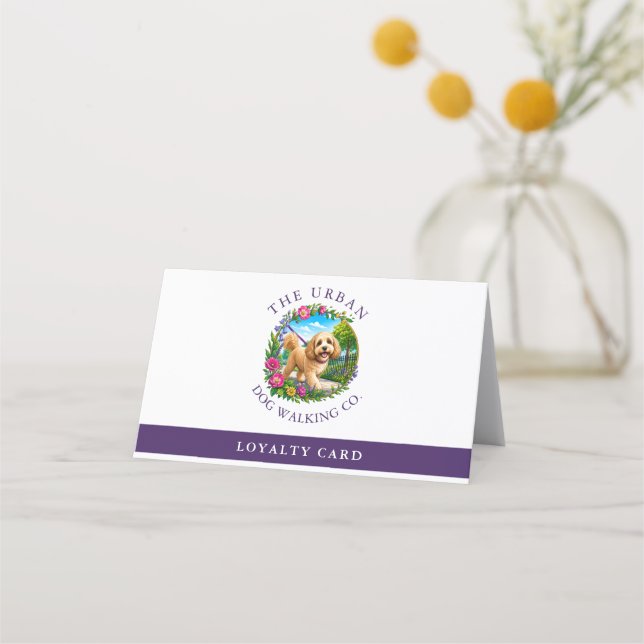 Cockapoo Dog Walker Custom Loyalty Card (Front)