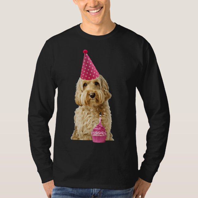 Cockapoo Dog With Cup Cake  Cockapoo Mom Cockerpoo T-Shirt (Front)