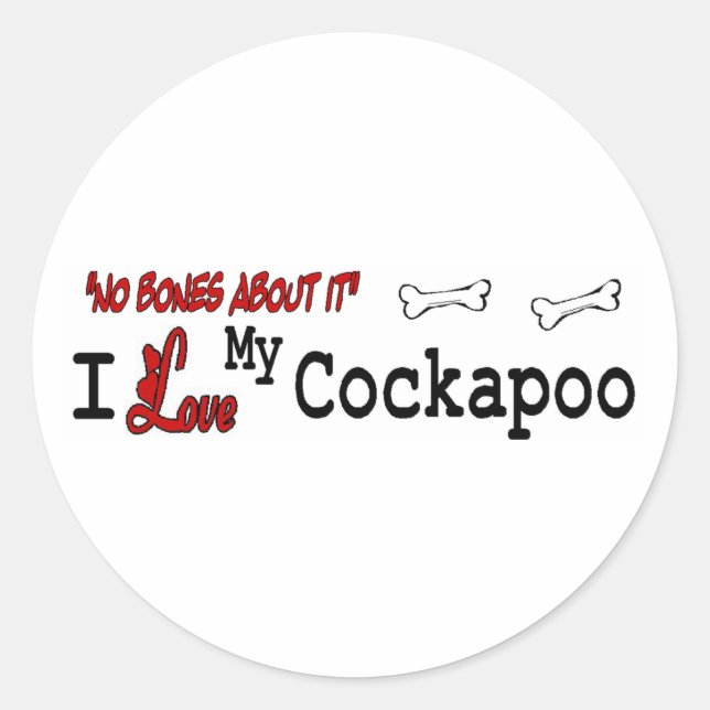 Cockapoo (I Love) Sticker (Front)