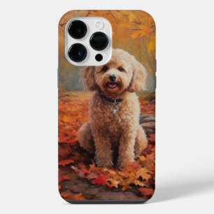 Cockapoo in Autumn Leaves Fall Inspire iPhone 14 Pro Max Case