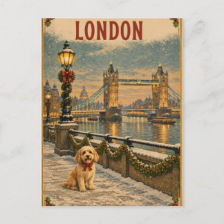 Cockapoo London Christmas Postcard