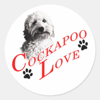 Cockapoo Love Classic Round Sticker