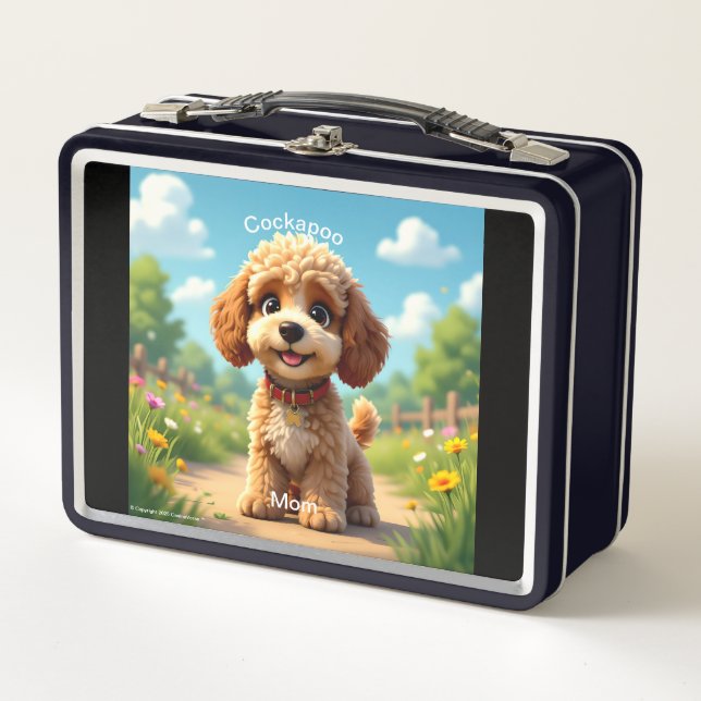 Cockapoo Metal Lunch Box (Front)
