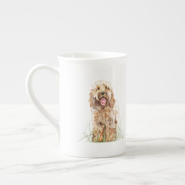 Cockapoo Mug, Dog Lover Gift, Cockapoo Art Mug (Left)