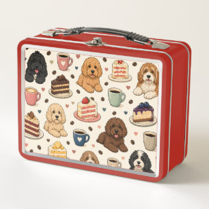Cockapoo Pattern Lunchbox Cute Dog Gift