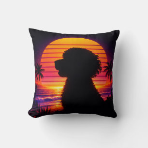 Cockapoo pillow- Retro Cockapoo Dog Lover Gift Throw Pillow