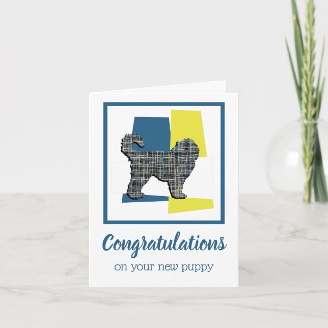 Cockapoo Puppy Dog Congratulations Greeting Card (Front)