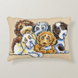 Cockapoo Rainbow Decorative Pillow