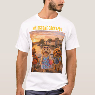 Cockapoo River T Shirt Kent Gift