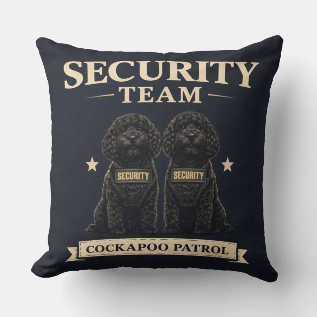 Cockapoo Security Team Gift cushion (Front)
